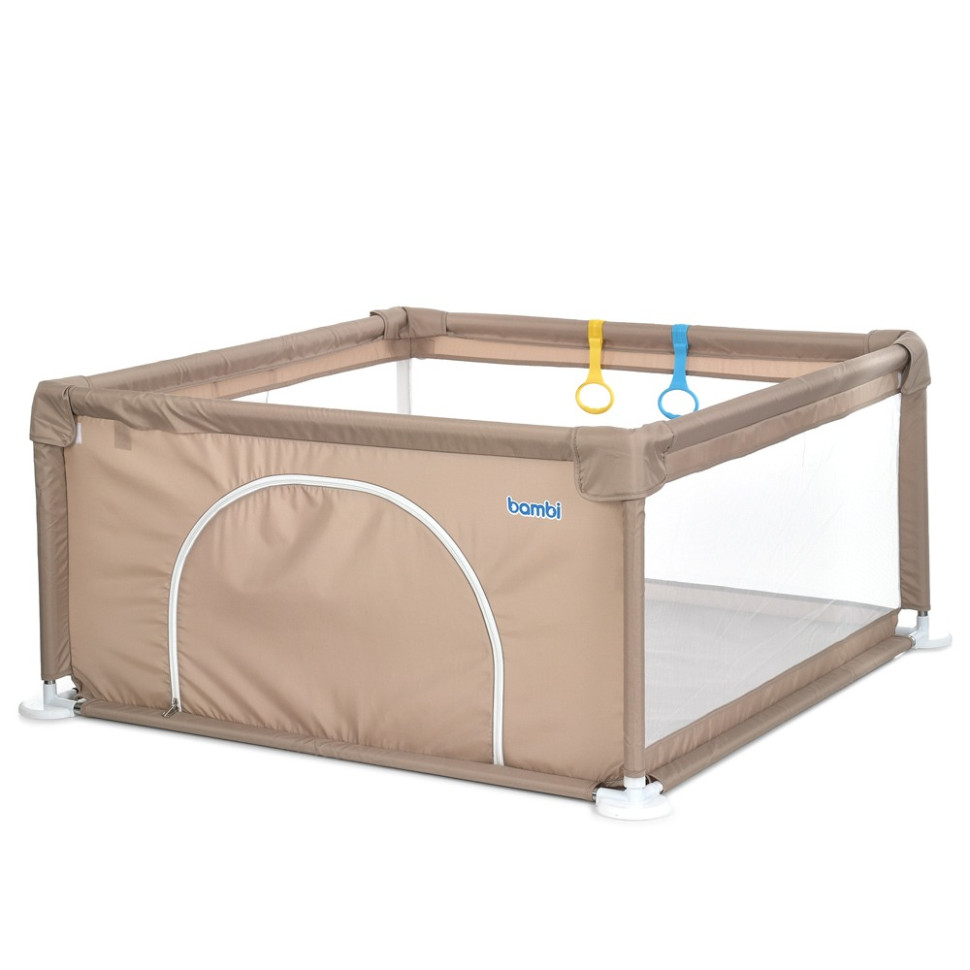 Children's playpen MR 1339-BG, beige, width with legs 132 cm