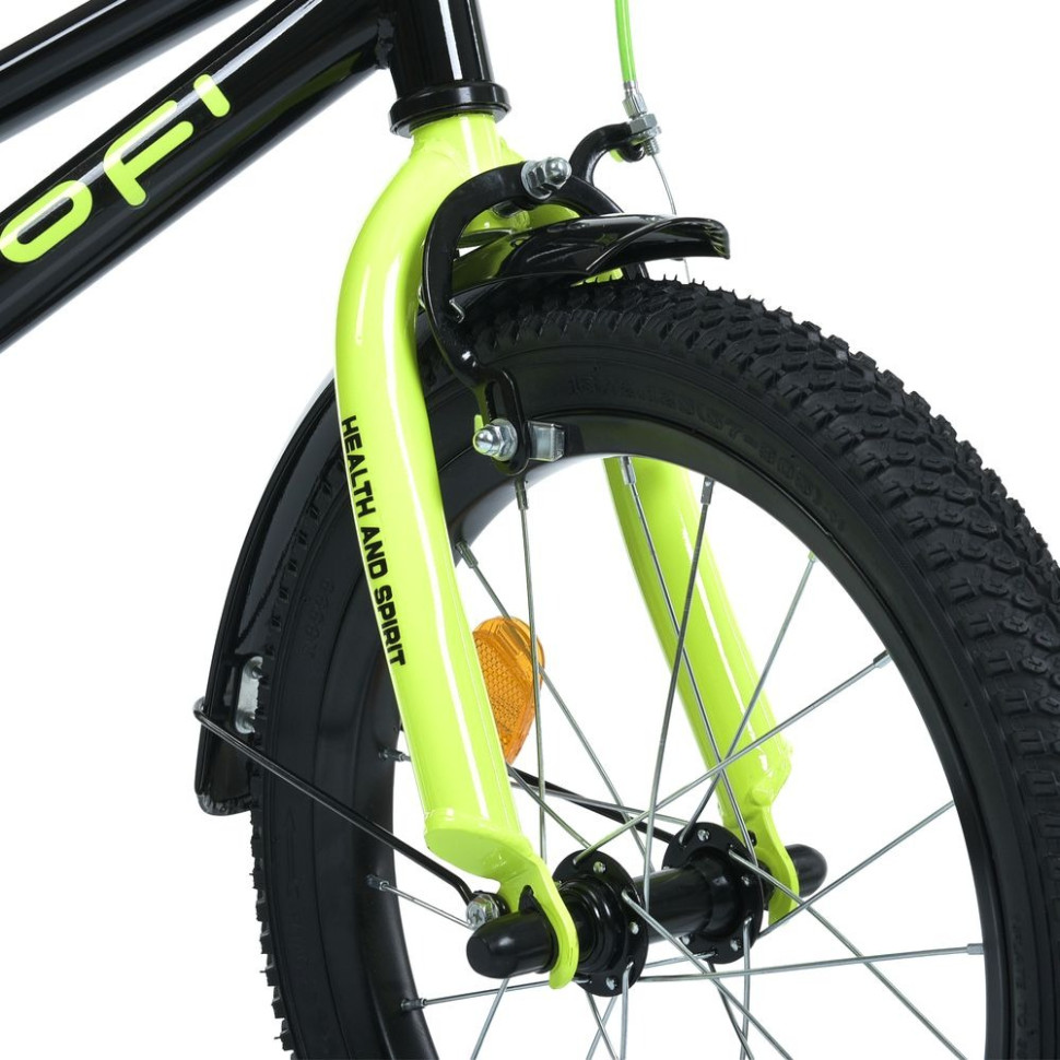 Bicycle for children MB 16015-1 wheels 16 inches, black and green
