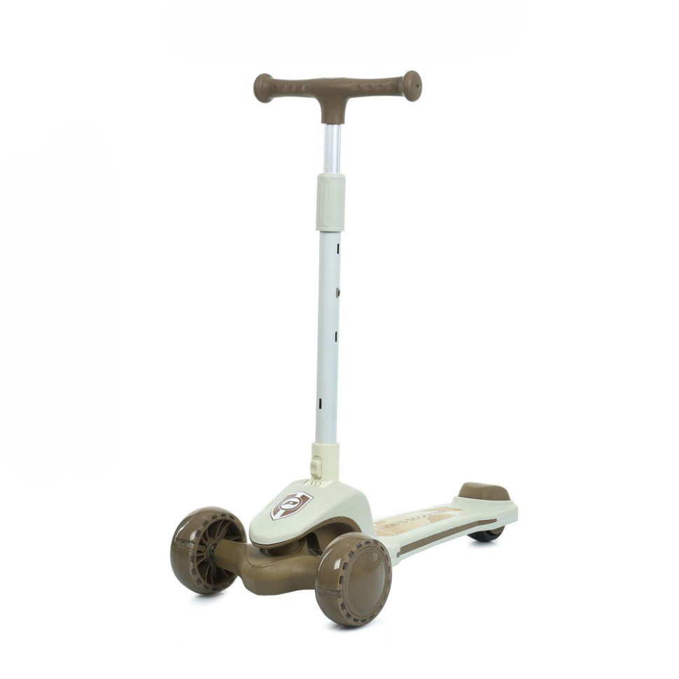 Children's three-wheeled scooter JR3-131-BRN, wheels with light