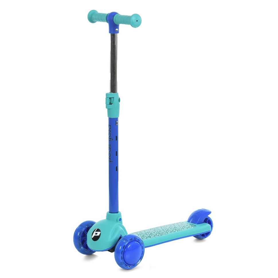 Children's tricycle scooter JR3-139-BL, wheels with light