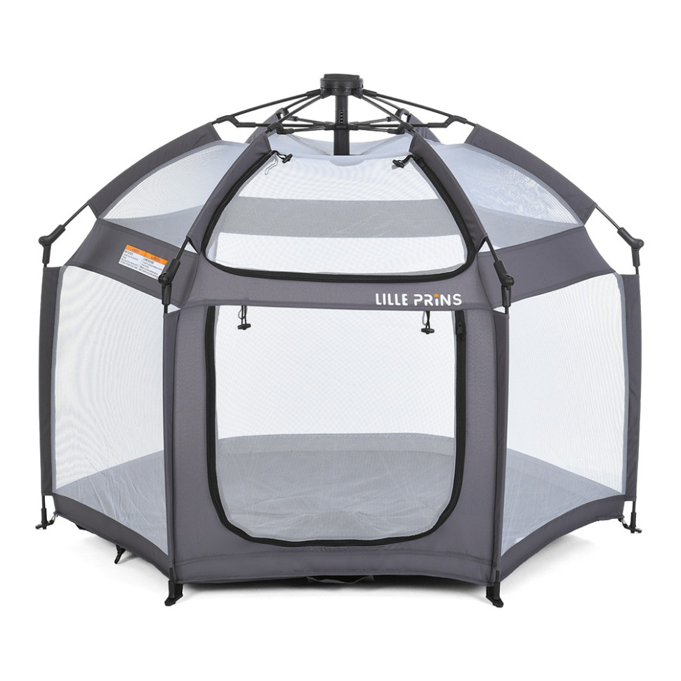Children's scarf playpen MR 1515 Platinum Grey 140x124x110 cm