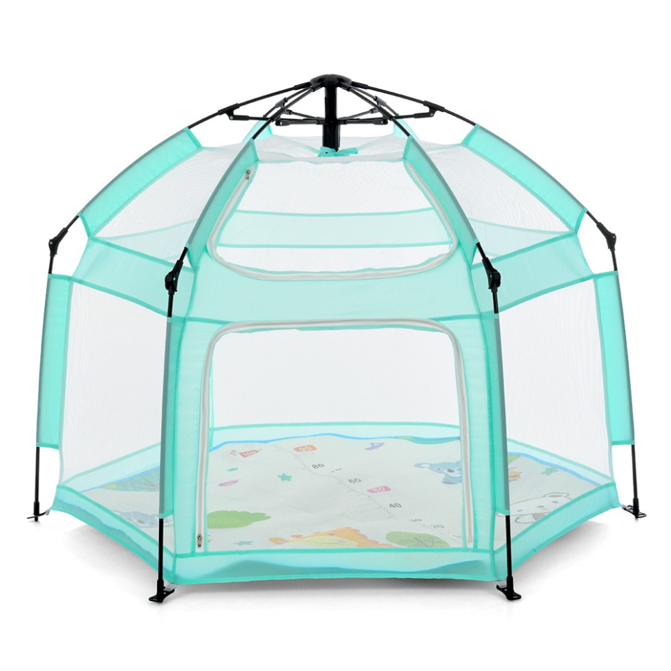 Children's playpen MR 1512 Dusty Green 146×127×110 cm