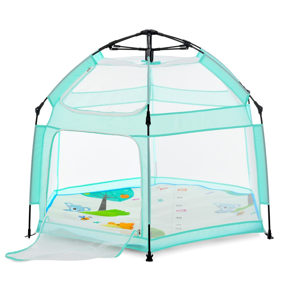Children's playpen MR 1512 Dusty Green 146×127×110 cm