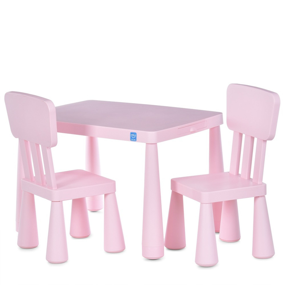 Children's table M 6176-8, tabletop 76.5 x 54.5 cm, 2 chairs
