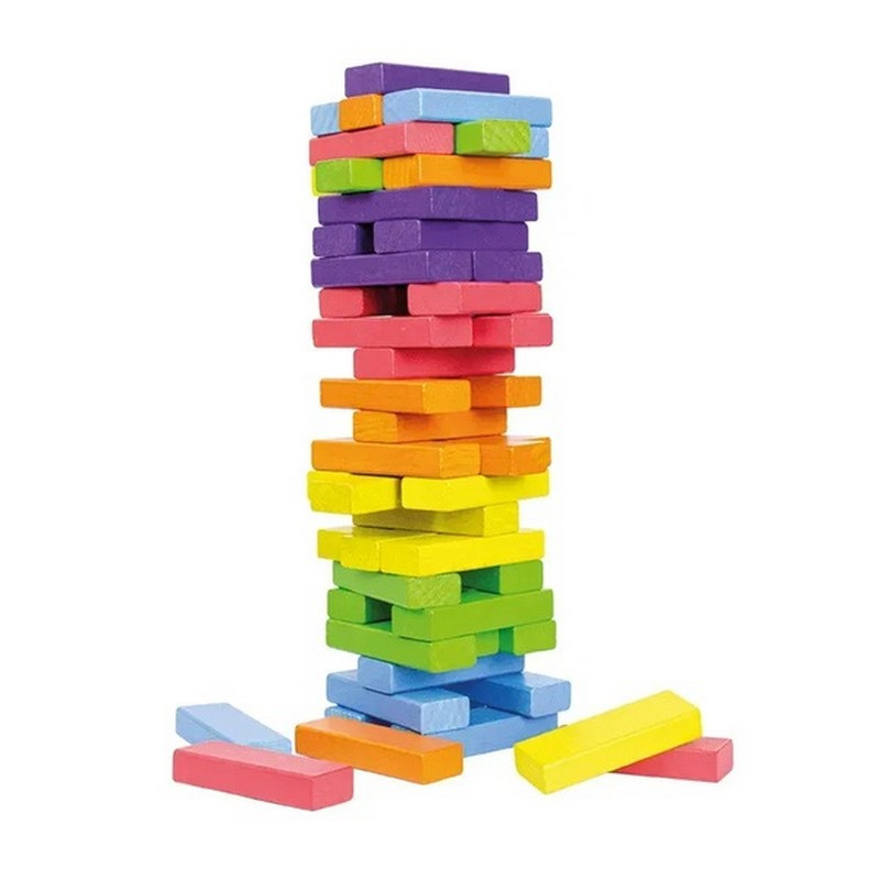Board game "Jenga Balancer Tower" 900781 with a dice