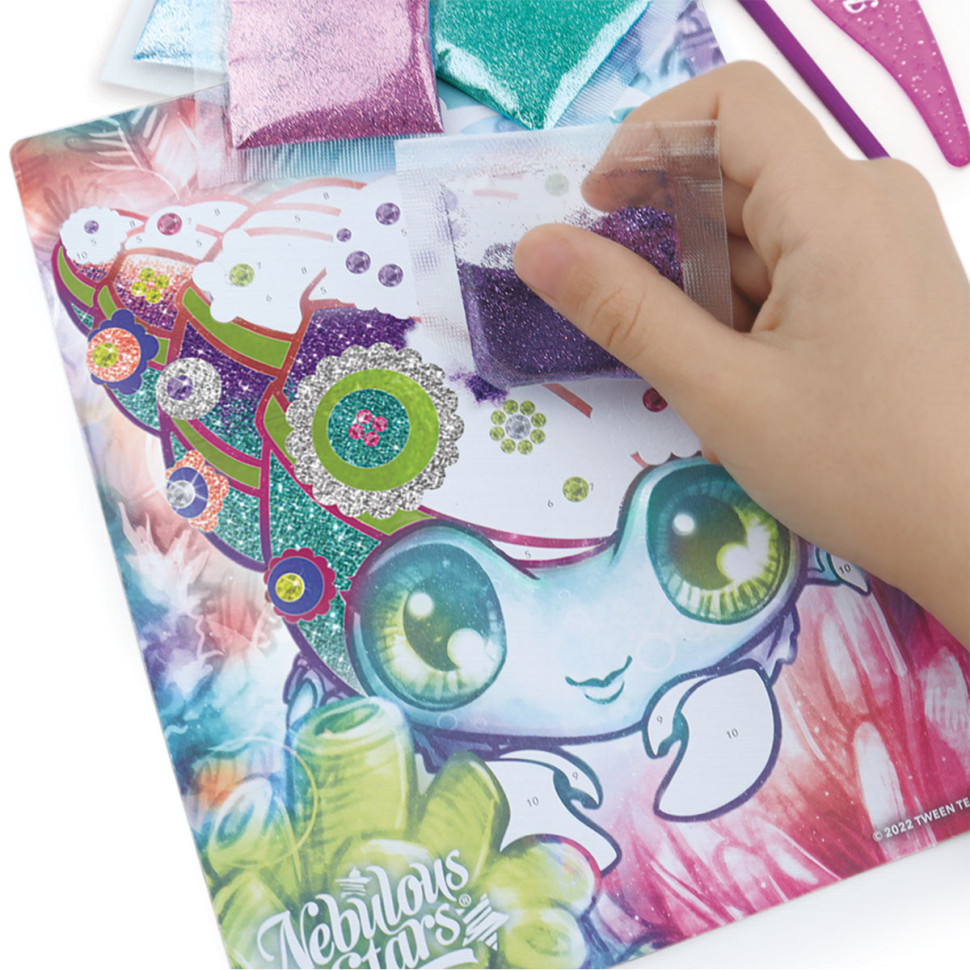 Nebulous Stars 11027 Star Glitter & Foil Craft Set, 3 Decorating Templates