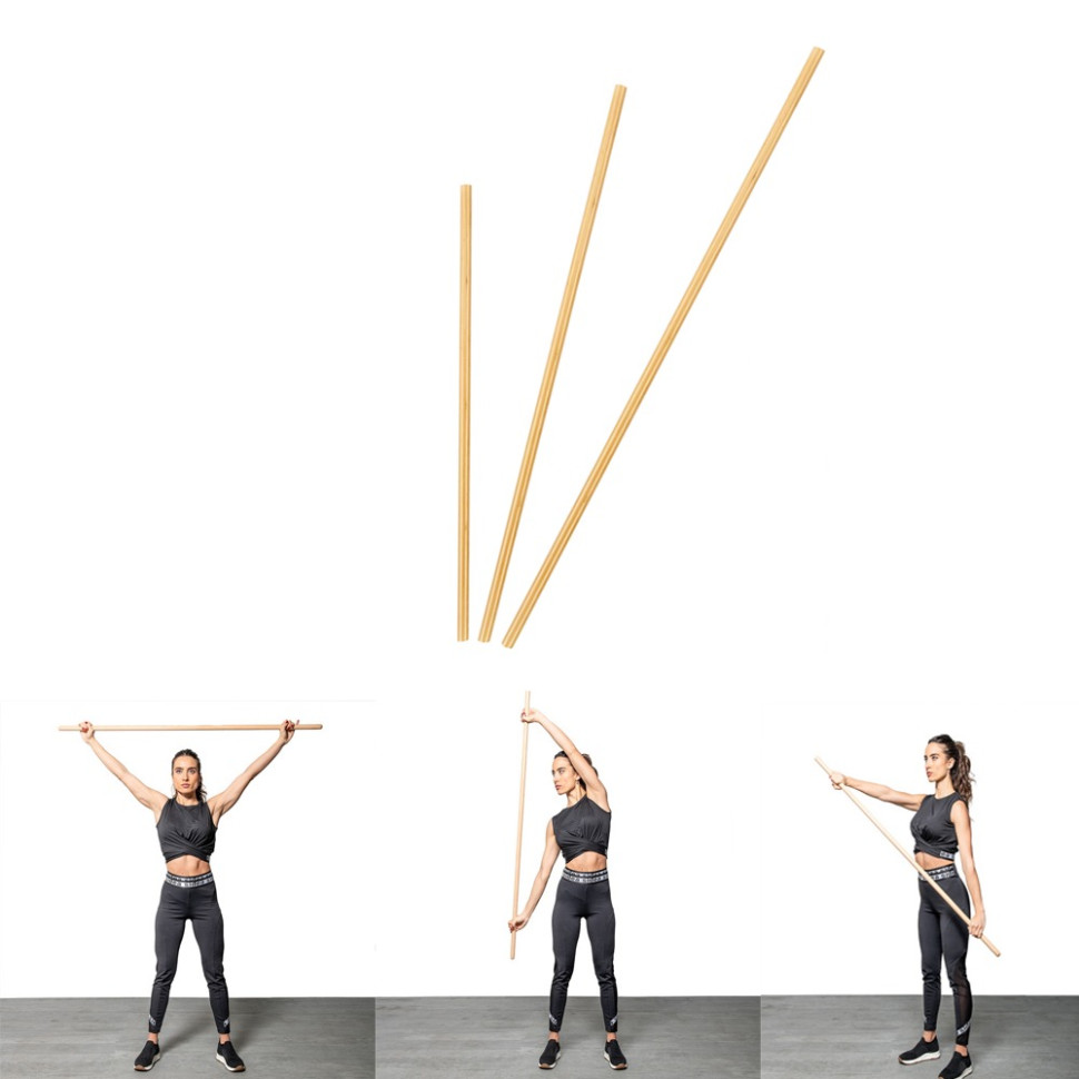 Gymnastic stick (bodybar) Wood Bar NE-GM-001-120, 120 cm