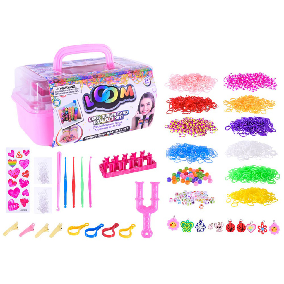 Bead set for making creative accessories 16204(Pink)