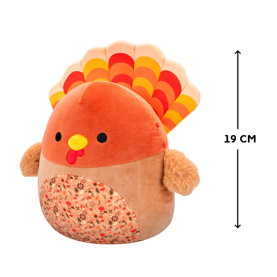 Gobrianna Squishmallows SQHV00029 Turkey Stuffed Animal, 19 cm