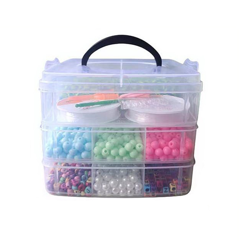 Large set of seed beads 330-146 three-tier box, seed beads, beads