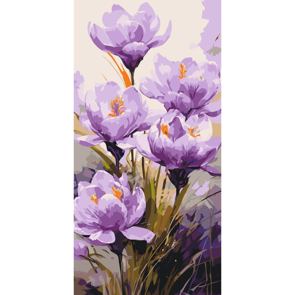 Painting by numbers "Crocuses" 13096-AC 40x80 cm