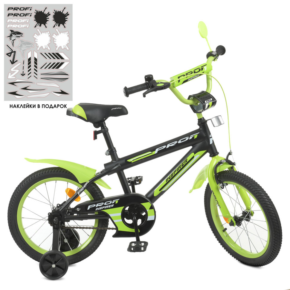 Bicycle for children PROF1 Y18321-1 18 inches, lettuce color