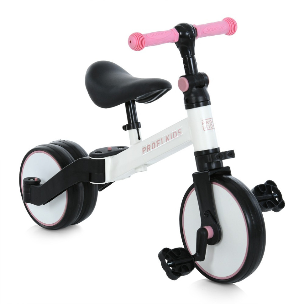 MBB 1008 white pink 10-inch pedal bike for kids