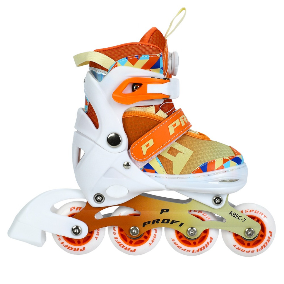 Children's adjustable roller skates A4156-S-OR, sizes 31-34