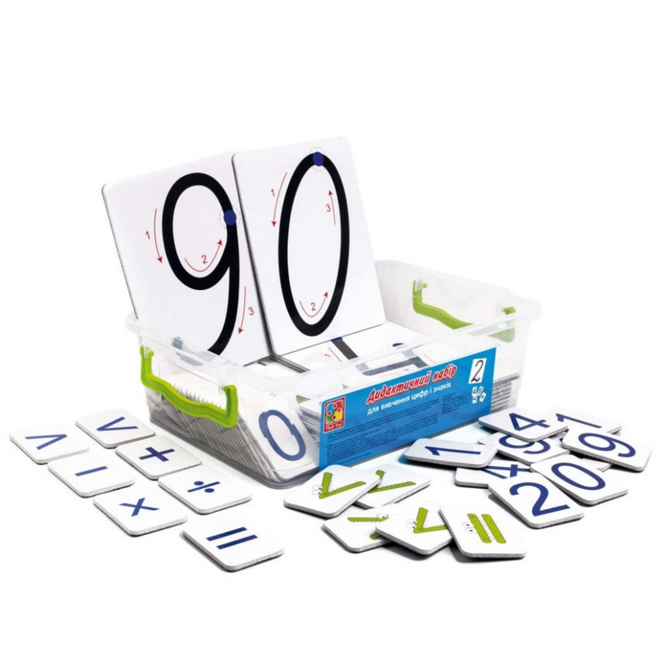 Demonstration magnetic set of numbers and mathematical symbols VT5555-02