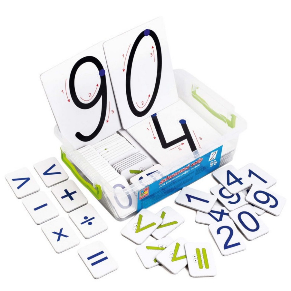 Demonstration magnetic set of numbers and mathematical symbols VT5555-02