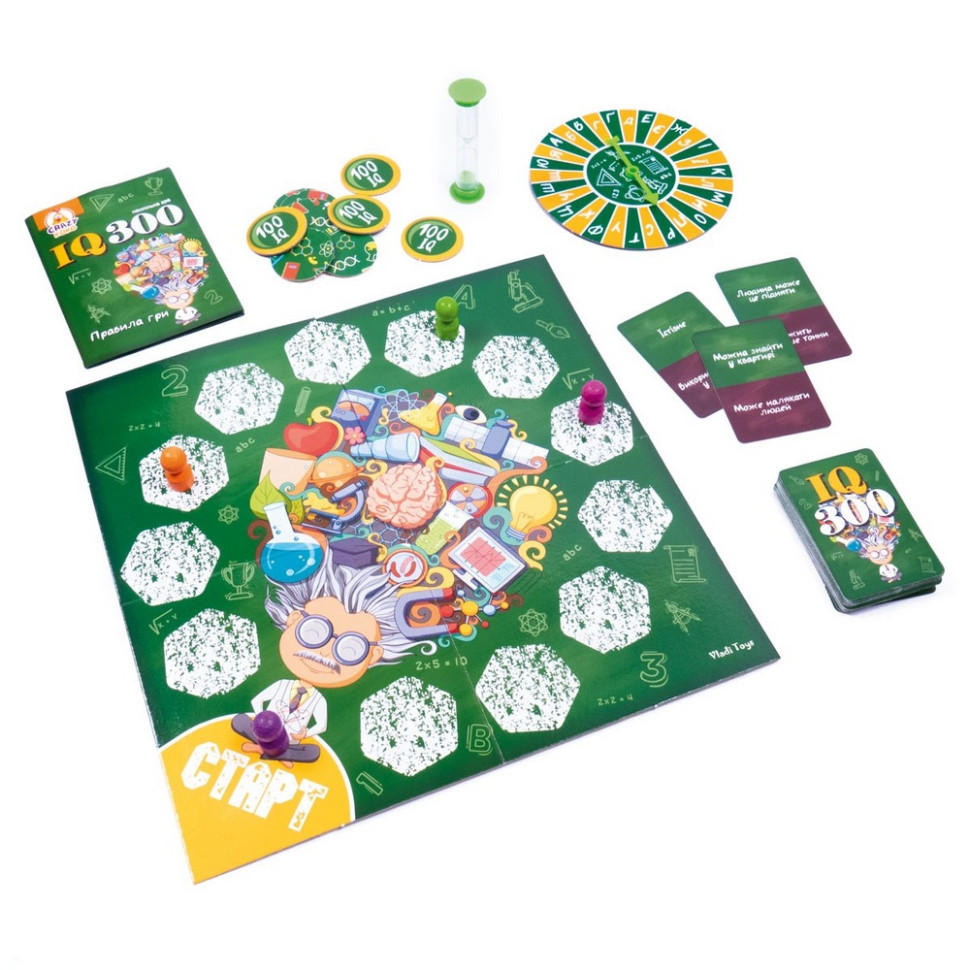 Children's board game "IQ300" VT8055-46 Wheel of Fortune, hourglass