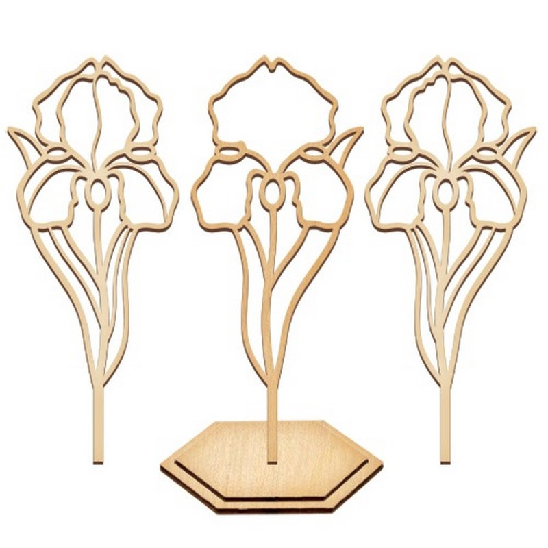 Stained Glass Painting Kit "Delicate Iris" FDSGK-013 Stained Glass Painting Kit "Delicate Iris" FDSGK-013