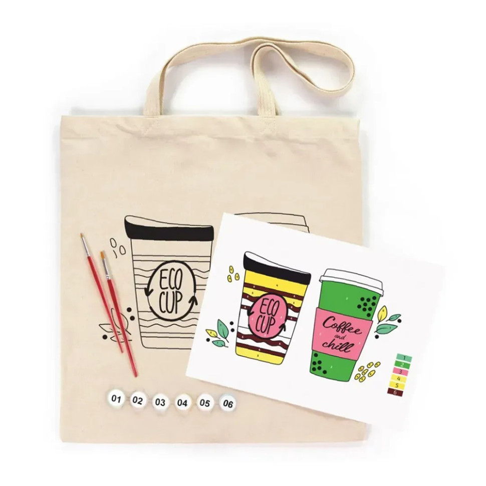Creation kit eco-coloring bag "Coffee Time" N0003654 , 38x42 cm