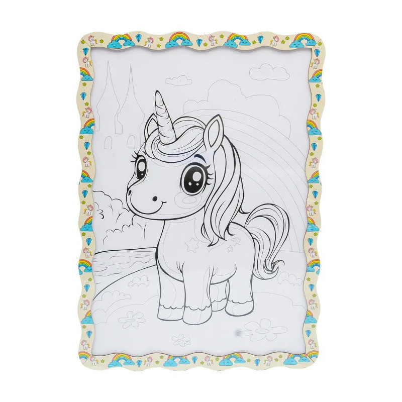 Children's set for wood painting "Cute Unicorn" Puz-22950 A3 format