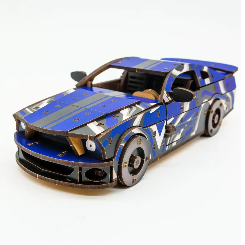 Wooden 3D Designer Mustang GT Puz-00642, 162 parts