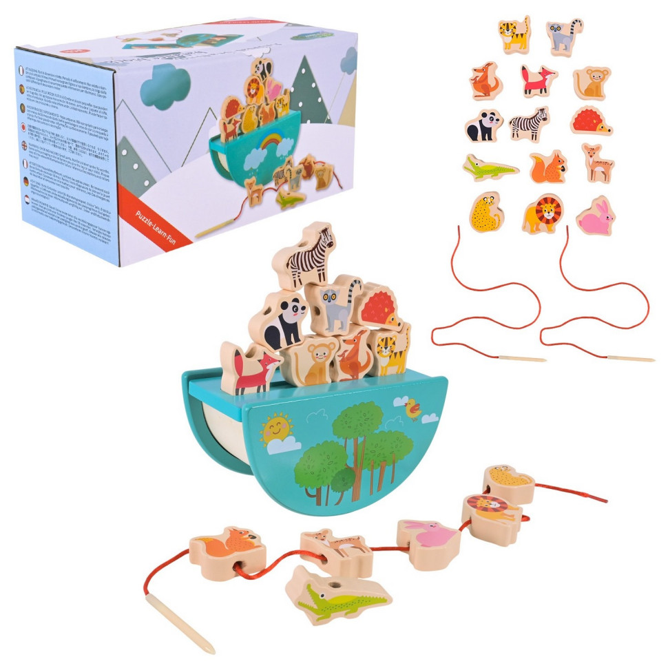 Wooden Toy Balance-Lacing 2 in 1 C9406