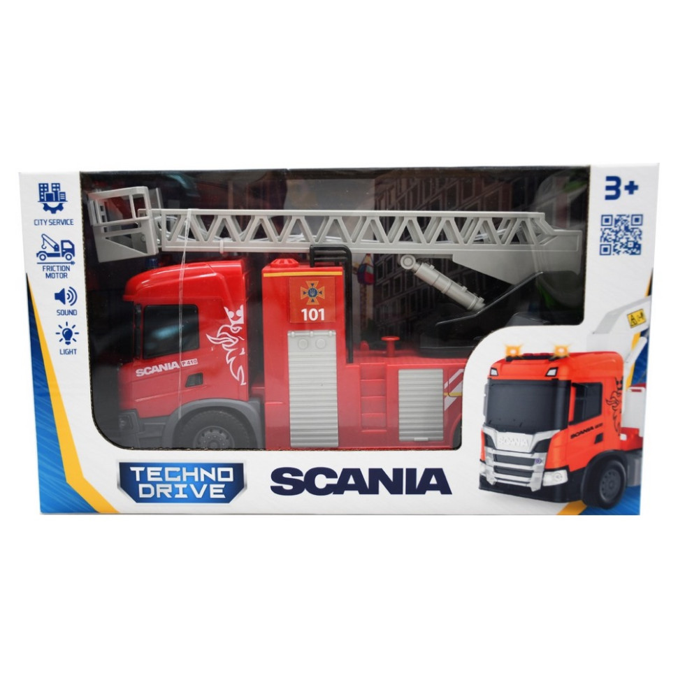 Children's car model Scania "Fire Truck" TechnoDrive 6407KS, light, sound Children's car model Scania "Fire Truck" TechnoDrive 6407KS, light, sound