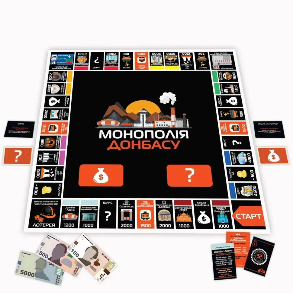 Board game Monopoly Donbassa PLR-0046 from 2 to 5 players Board game Monopoly Donbassa PLR-0046 from 2 to 5 players