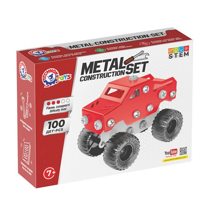 Children's metal construction set 1317TXK 100 pieces