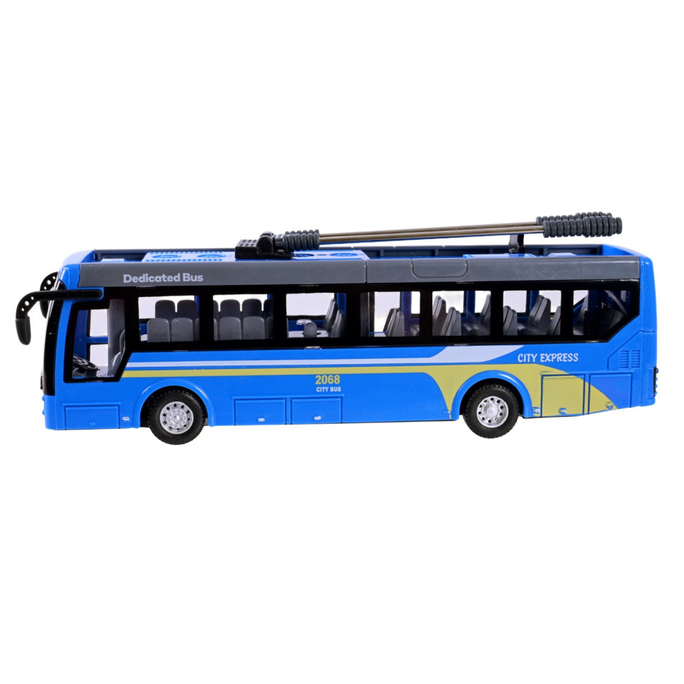 Children's radio-controlled trolleybus 135-2 with light effects Children's radio-controlled trolleybus 135-2 with light effects