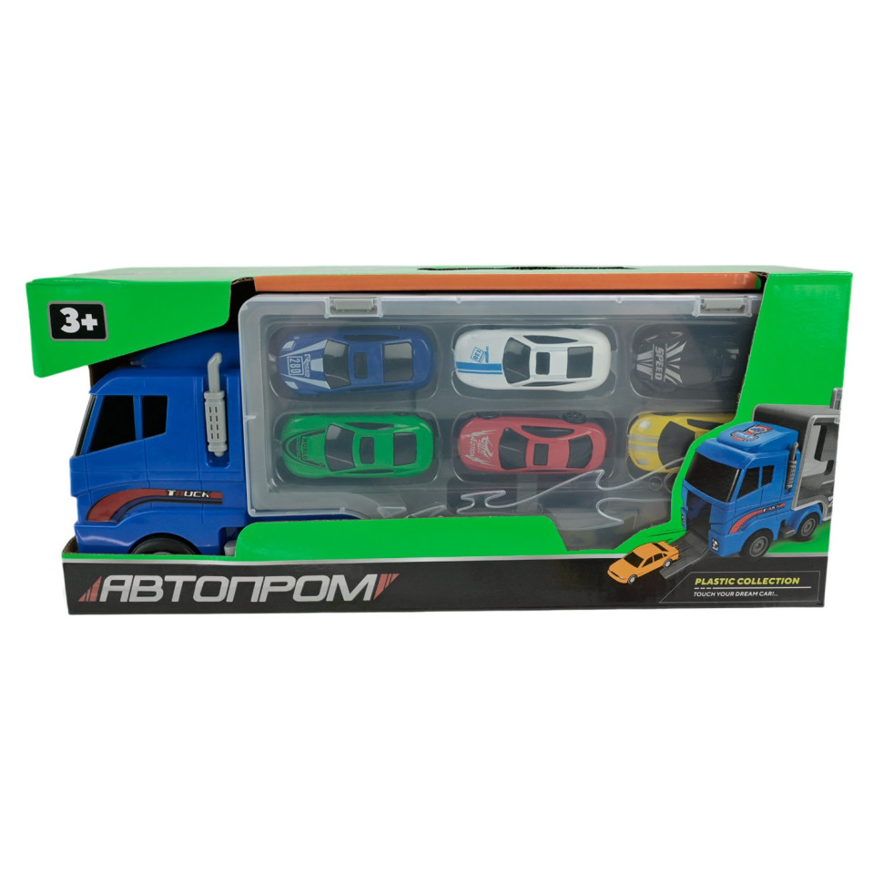 Children's trailer with cars PS006-1, 6 cars