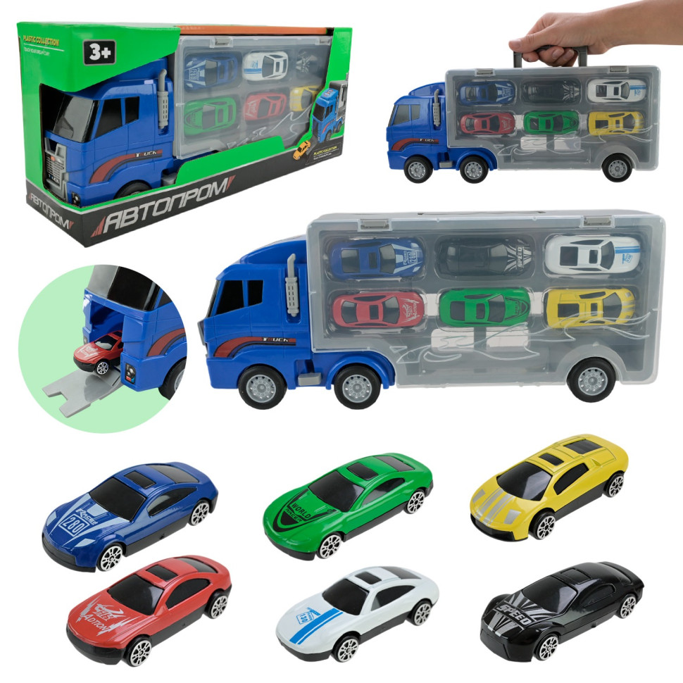 Children's trailer with cars PS006-1, 6 cars