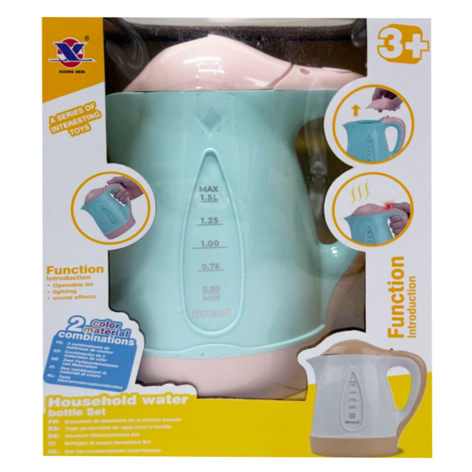 Children's household appliance "Kettle" XS-25013 (Blue) with light and sound effects