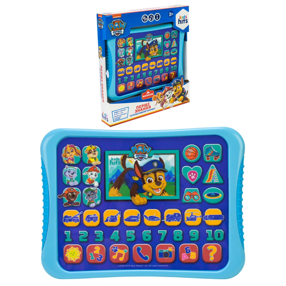 Children's educational tablet "First knowledge of Paw Patrol" KH01/013L