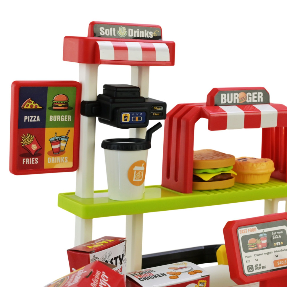 Children's toy kitchen "Fast Food" 668-159/160(Green) with accessories