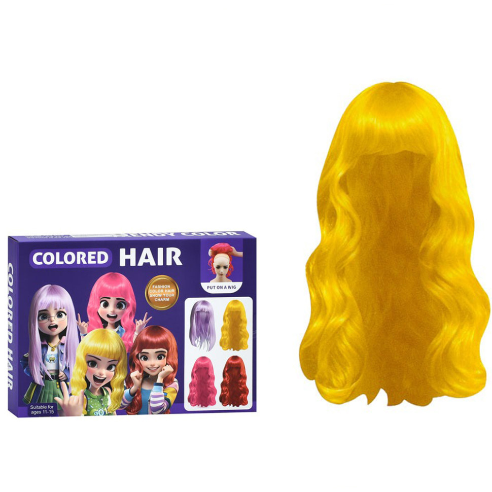 Детский набор аксессуаров "Colored Hair" C2009 парик 34 см, расческа