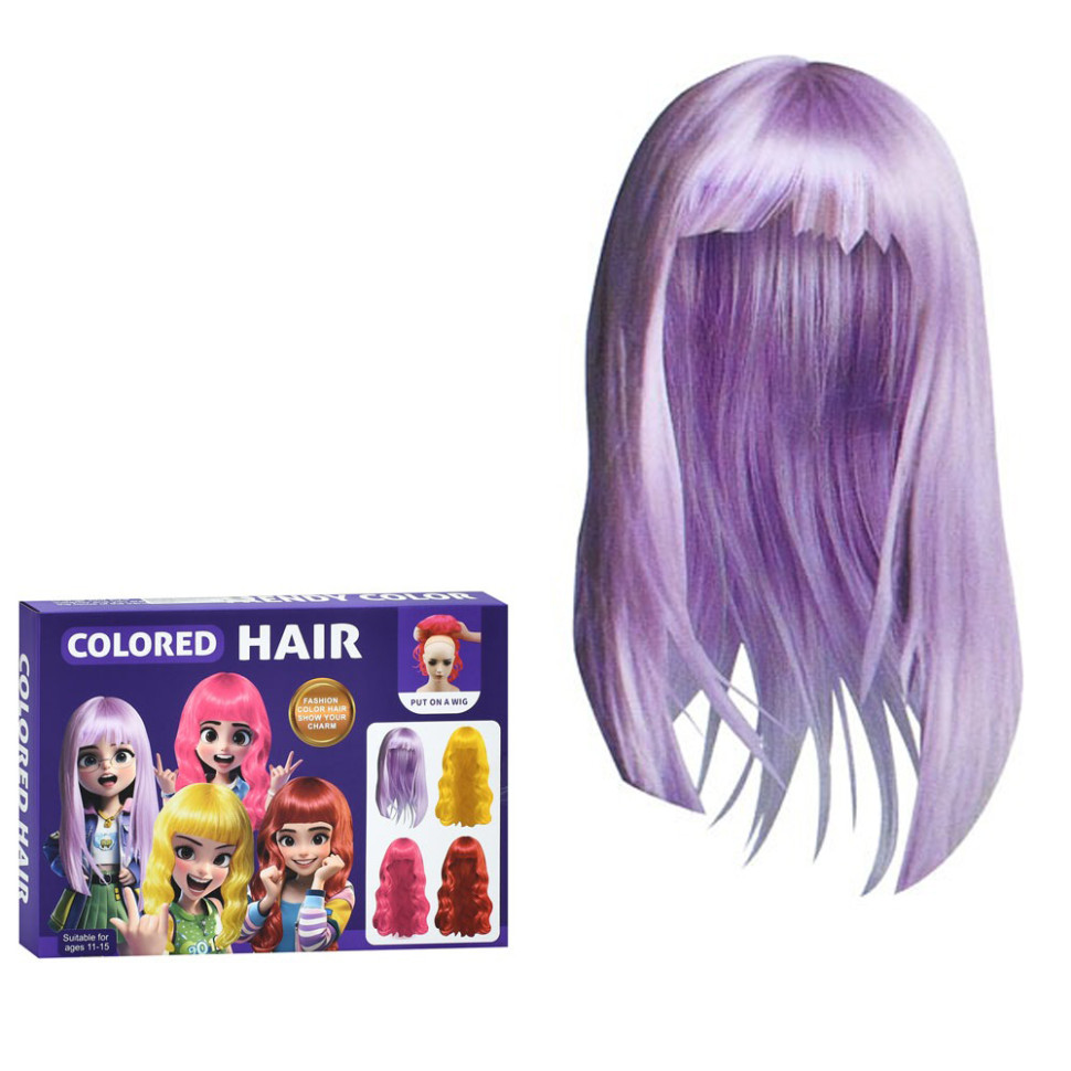 Детский набор аксессуаров "Colored Hair" C2008 парик 34 см, расческа