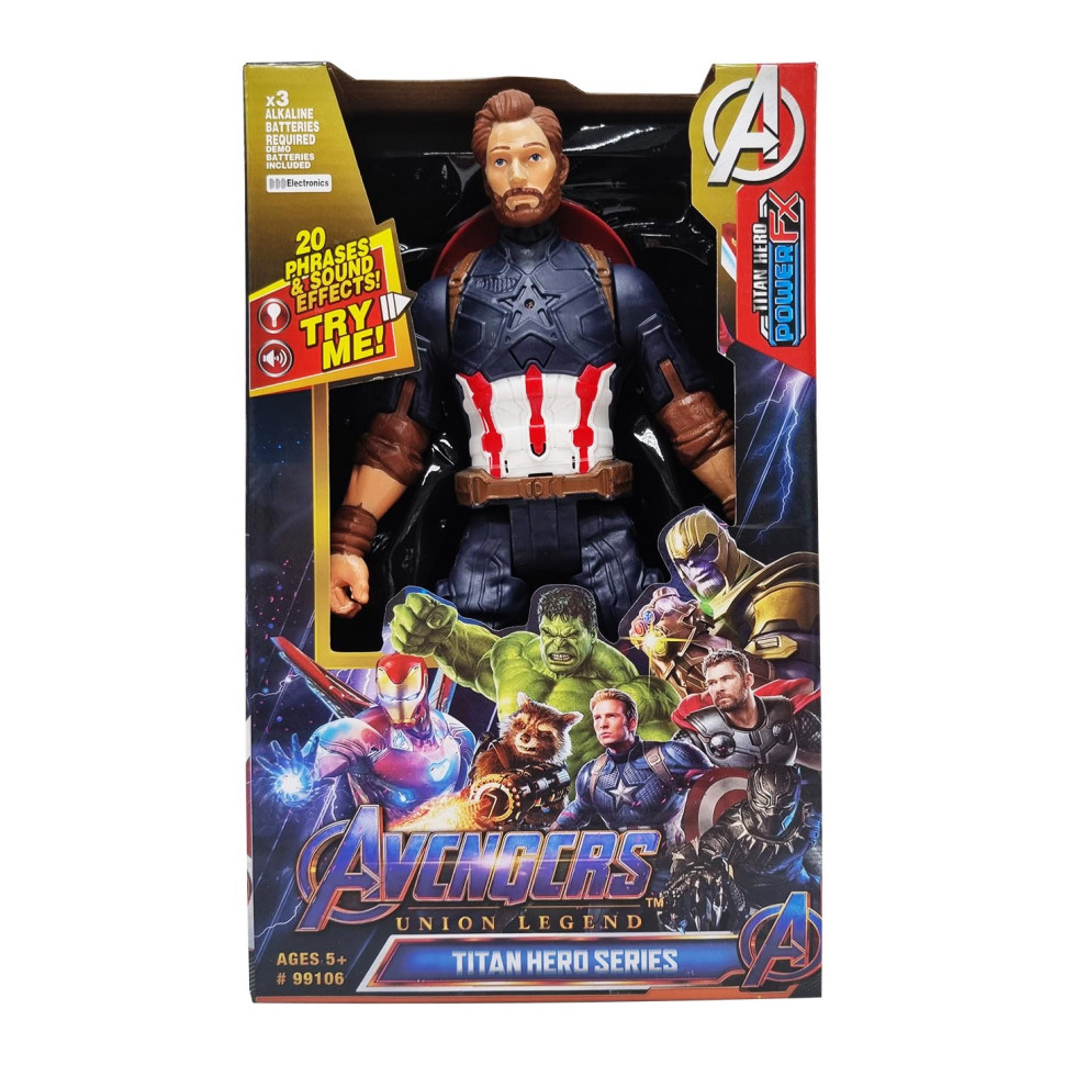 Action figure Marvel Bambi 99106 with light and sound Captain America.