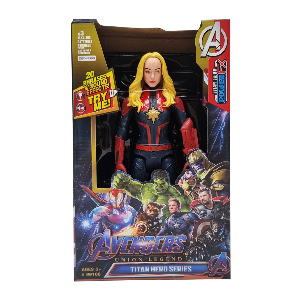 Marvel Bambi 99106 Marvel action figure with light and sound Captain Marvel