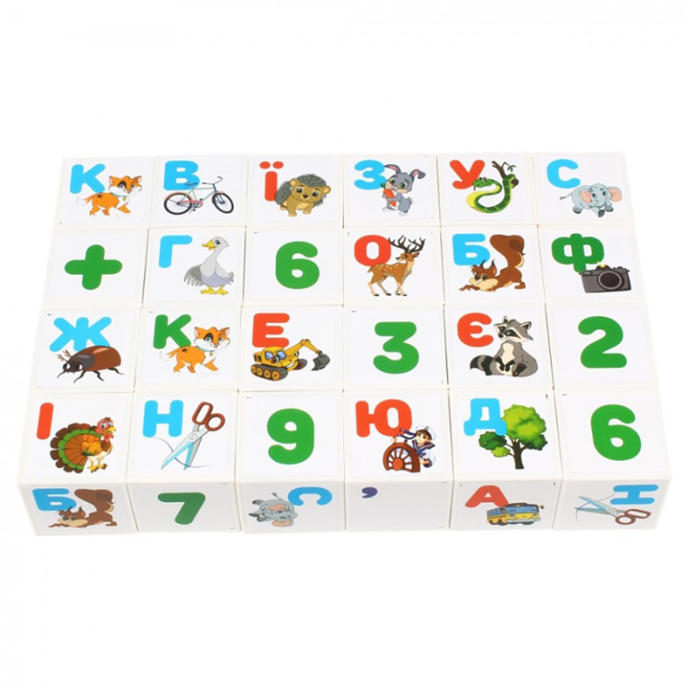 Children's developmental cube set "ABC + Arithmetic" 2728TXK 24 cubes Children's developmental cube set "ABC + Arithmetic" 2728TXK 24 cubes