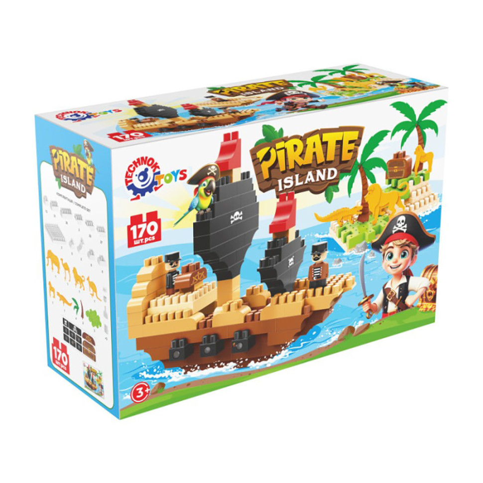 Children's educational constructor "Pirate island" 2642TXK 170 parts