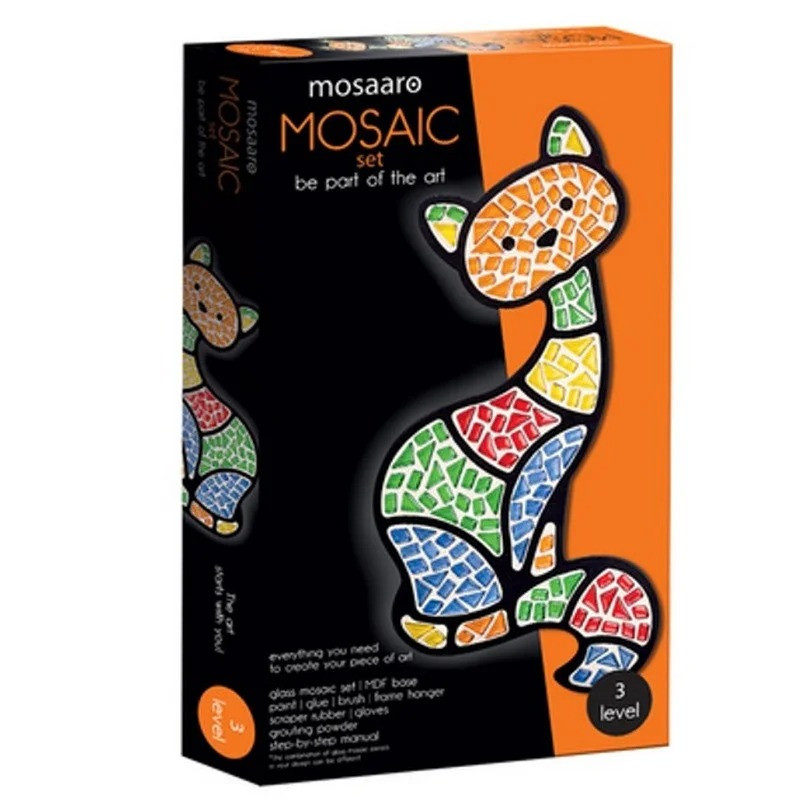 Glass mosaic kit "Cat" MA3002 crystal glass