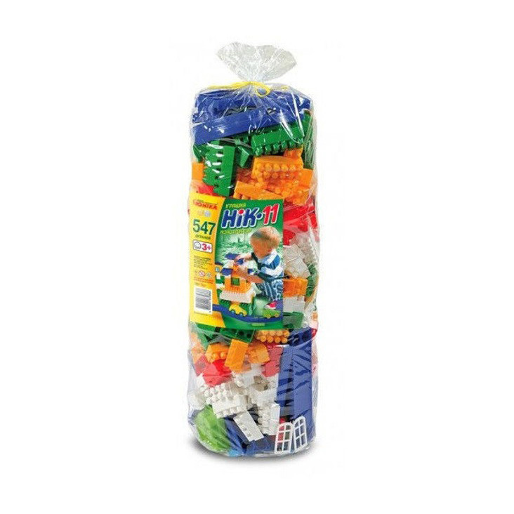 Children's construction set "NIK-11" 70989, 547 pieces, sealed bag