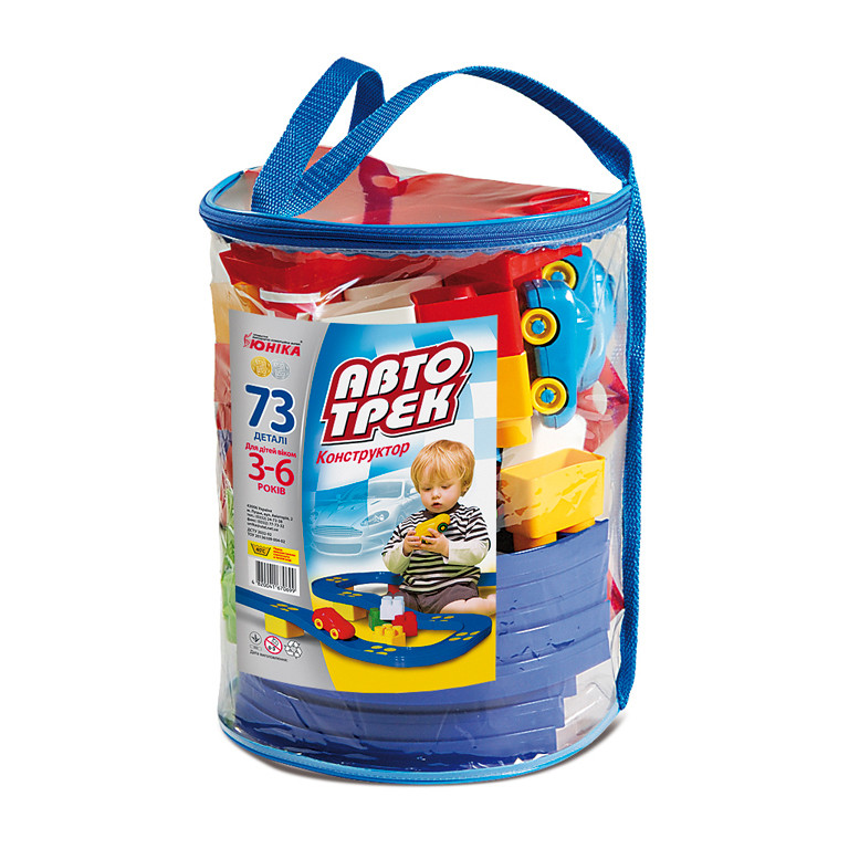 Children's construction set "Autotrack" 70699, 73 pieces, backpack