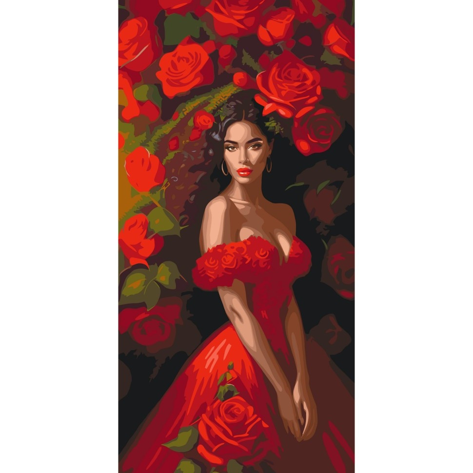 Painting by numbers "Temptation in Red" 10145-AC 40x80 cm