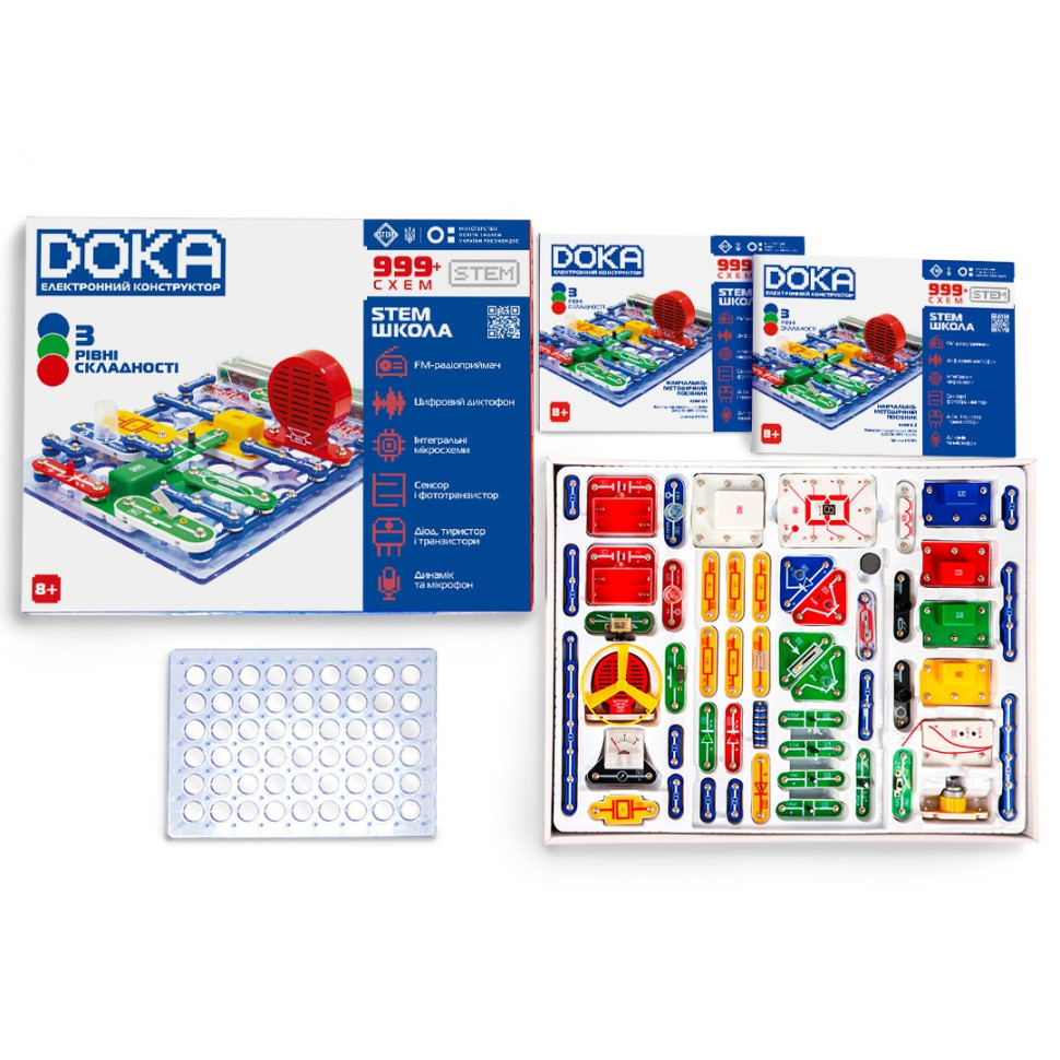 Electronic constructor "999+ Scheme School" DOKA D70708 sound Electronic constructor "999+ Scheme School" DOKA D70708 sound