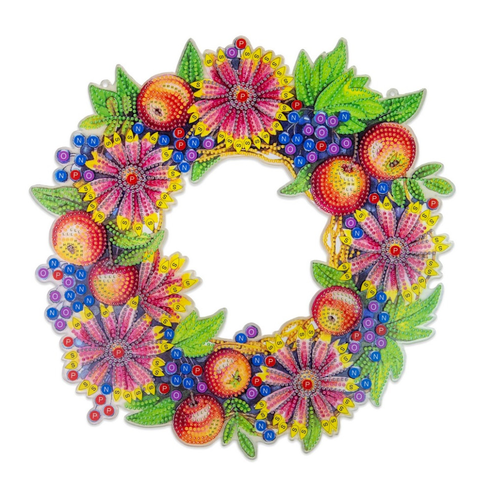 Set for creativity Diamond mosaic "Wreath" HHE13844, 30x30 cm