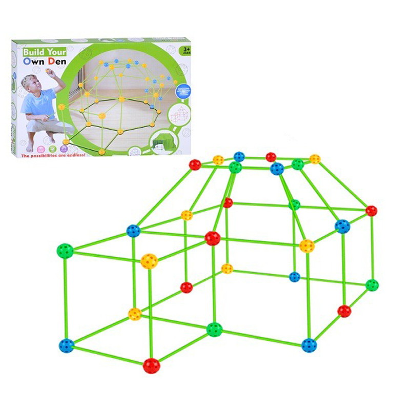 Children's construction set "Build your own den" 2020-46 frame, balls, sticks