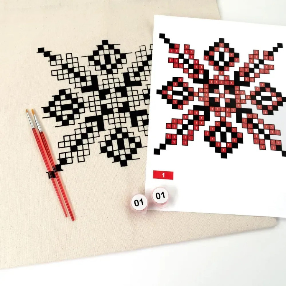 Creative eco-bag-coloring kit "Vyshyvanka" N0003651, 38x42 cm