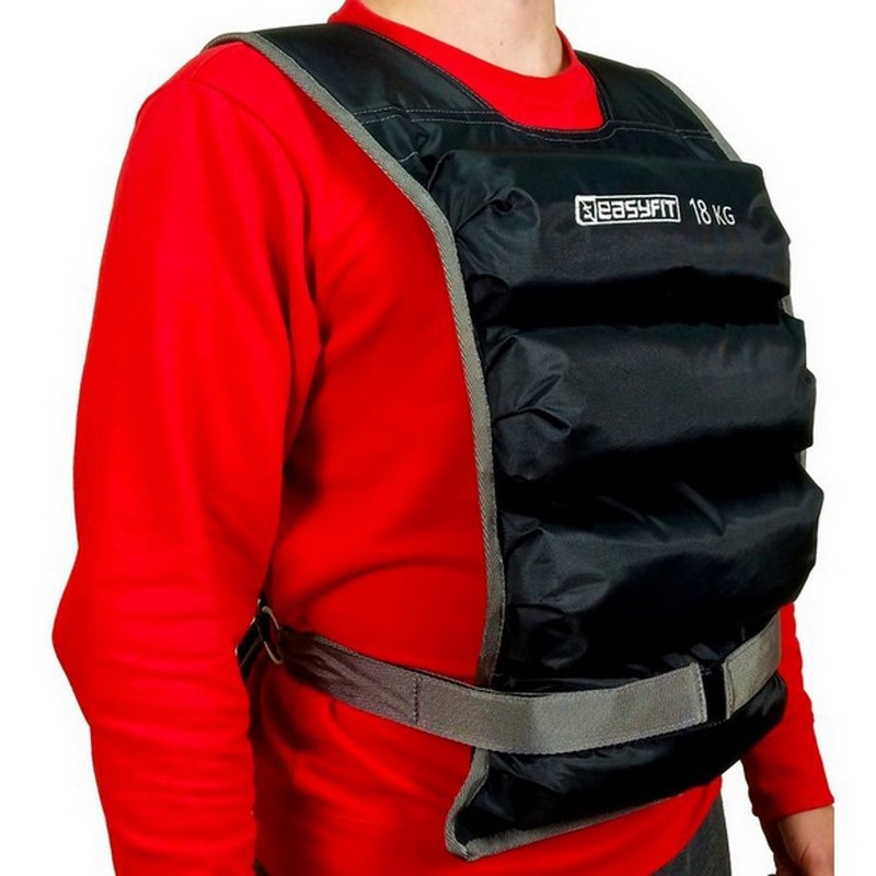 EasyFit EF-VST-18 black weight vest, 18 kg EasyFit EF-VST-18 black weight vest, 18 kg